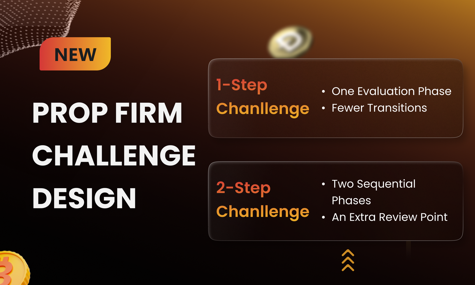 Comparison of one-step and two-step prop firm challenge structures and trader progression